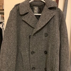 Pea coat jacket grey
